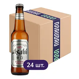 Упаковка пива Asahi Super Dry світле 5.2% 7.92 л (0.33 л x 24 шт.)