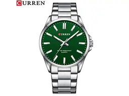 Наручний годинник чоловічий 9090 Silver-Green Curren acs0031462 - мініатюра 2