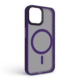 Чехол для Apple iPhone 15, Uniq MagCase, фиолетовый, противоударный, панель-накладка с MagSafe, ударопрочный TPU+PC, с магнитом MagSafe, поддержка полноценной беспроводной зарядки, ArmorStandart (ARM75309) - мініатюра 2