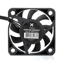 Кулер до корпусу Vinga 4010 3-pin ОЕМ - мініатюра 3