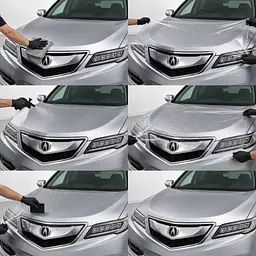 Антигравійна захисна бронеплівка за лекалами для Acura RDX TX2/CDU facelift 2016-2018 - передня частина авто (капот бампер крила)) - мініатюра 2
