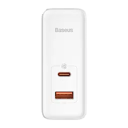 Адаптер мережевий Baseus Type-C to Typc-C cable GaN5 Pro Fast Charger 1USB і 1Type-C 100W білий