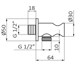 Шланговое під'єднання GRB Hydro Black 05006602, Чорний - мініатюра 2