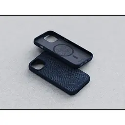 Чохол-накладка Njord Salmon Leather MagSafe Case Blue для iPhone 15 Plus (NA52SL01) - мініатюра 7