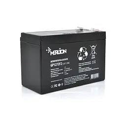 Батарея до ДБЖ Merlion 12V-7.2Ah black (GP1272F2B)