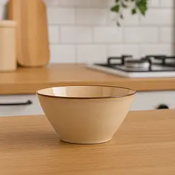 Салатниця порцелянова 22,5 см у стилі ретро, бежевий TS Kitchen HP23376 - мініатюра 7