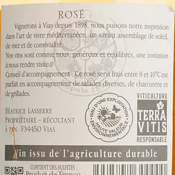 Вино Tour Des Pins Terre de Garrigue Pays D'oc IGP, рожеве, сухе, 0,75 л - мініатюра 5