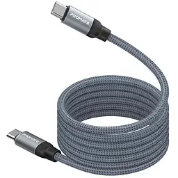 Дата кабель USB-C to USB-C springy.grey Promate (springy.grey)