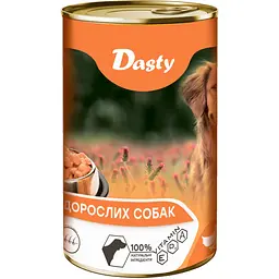 Уцінка. Вологий корм для собак Dasty з куркою 1240 г  