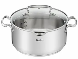 Каструля Tefal DUETTO+ 5л з кришкою нержавіюча сталь скло kuh0016923 - мініатюра 2