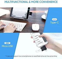 Адаптер Ugreen 2 in 1 Adapter microUSB Male + USB Type-C Male to USB 3.0 Female OTG Black (30453) - мініатюра 4