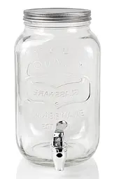 Диспенсер скляний лимонадник з краном та кришкою Viva Lemonade 3 л (1898-3)