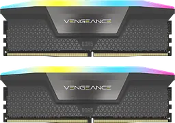 Оперативна пам'ять Corsair 32GB (2x16GB) DDR5 6000MHz Vengeance RGB Black (CMH32GX5M2E6000Z36) - мініатюра 1