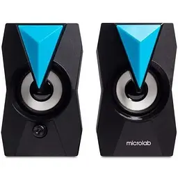 Колонки 2.0 Microlab B22, Black, 2 x 3 Вт, пластиковий корпус, RGB - підсвічування, живлення від USB