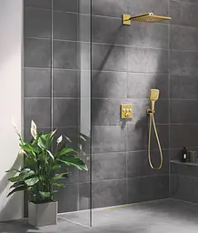 Душова система прихованого монтажу Grohe Grohtherm Smartcontrol з Rainshower SmartActive 310 Cube 34864GN0, Золотий - мініатюра 4