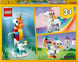 Конструктор LEGO Creator Магічний єдиноріг 3 в 1, 145 деталей (31140) - мініатюра 8