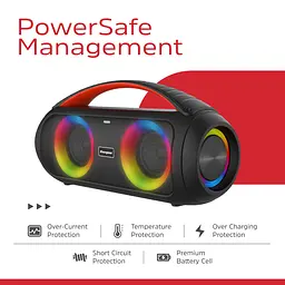 Акустична система 1.0 Energizer 20Вт Bluetooth 5.3 TF/USB/AUX/FM/TWS/MIC, Dual 3” Drivers чорна - мініатюра 8