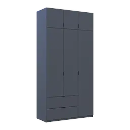 Розпашна Шафа для одягу Doros Лукас Графіт 3ДСП 120х50х240 (80737797) - мініатюра 8