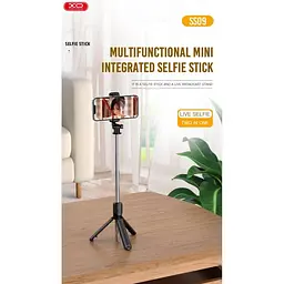 Монопод - штатив для селфі з пультом XO SS09 Multifunctional remote control selfie-stick чорний - мініатюра 8