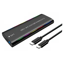 Кишеня зовнішня Dynamode M.2 SSD NVMe/SATA combo USB3.2 GEN2 Type-C aluminium black (DM-CAD-SSD10)