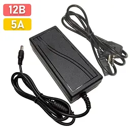 Блок живлення для камер відеоспостереження 12 вольт 5 Ампер 60W OEM PLC-60-12 (100354) - мініатюра 2