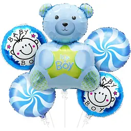 Набір фольгованих кульок "It's a boy" 5 шт святкові декорації