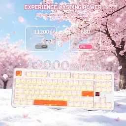 Клавіатура Attack Shark X87 Ultra RGB Meg Shark Switches Wireless Iced Orange (AS-6979033730236-IO) [176652] - мініатюра 8