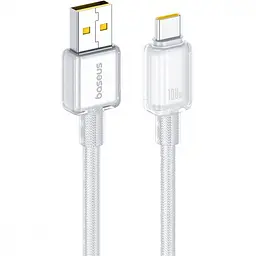 Кабель Baseus Crystal Fast Charging Data USB to Type-C (Car Charging Supported) 100W/7.5W (1m) white (E0427900)