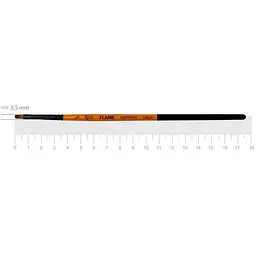 Пензель синтетика плоска FLAME 1368F коротка ручка Rosa