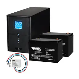 Комплект резервного живлення: Kraft PSW2000VA/1600W(LCD)24V UPS + батарея 2540 Вт*год (42-00063-1) - мініатюра 1