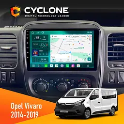 Штатна магнітола Opel Vivaro 2014-2019 Cyclone C9-013 4x64 DSP 4G Cyclone (НФ-00007388)