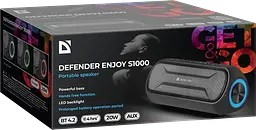 Портативна колонка Enjoy S1000 Black (65688) Defender teh0022388 - мініатюра 3