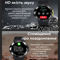 Чоловічий наручний годинник Titan Black-Gold 35 мм. Modfit acs0029731 - мініатюра 9