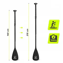 Весло для SUP дошки TSUNAMI 160-215 см регульоване, складне Black (P-5907739316462) - мініатюра 5