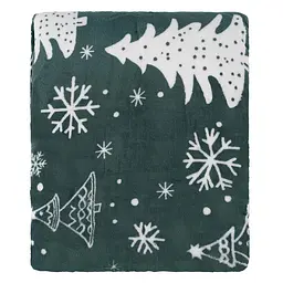 Плед Ardesto Christmas Flannel 160х200 см 100% поліестер ялинки pbe0050483 - мініатюра 3