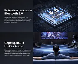 Бездротовий аудіоприймач UGREEN BT509 Bluetooth 6.0 з виходом AUX 3,5 мм LDAC 24 біт/96 кГц за підтримки LDAC джерелом з мікрофоном для дзвінків до 17 год роботи підключення 2 пристроїв із відтворенням з одного за раз регулювання гучності та перемикання треків керування відтворенням і викликами автоматичне повторне підключення заряджання через USB-C для автомагнітол і колонок з AUX чорний із синім кільцем (55546) - мініатюра 10