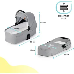 Універсальна коляска 2 в 1 Kinderkraft Everyday 2 Light Gray світло-сіра (00-00305224) - мініатюра 13