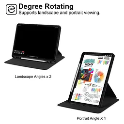 Чохол TPUCristal Pen holder 360 Poco Pad 12.1 / для Xiaomi Redmi Pad Pro 2024 Чорний - мініатюра 3