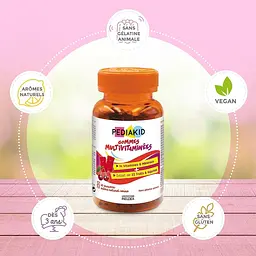 Ведмежуйки Pediakid Gommes Multivitaminees 60 жувальних мармеладок - мініатюра 3