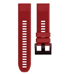 Силіконовий ремінець Primo для годинника Garmin Fenix 3/3HR/Fenix 5X/6X Red - мініатюра 3