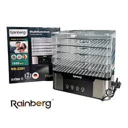 Електрична сушарка для овочів та фруктів Rainberg RB-2291 Food Dehydrator Multifunction (1000 Вт)
