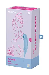 Вакуумний стимулятор клітора з вібрацією Satisfyer Twirling Pro блакитний - мініатюра 6