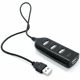 Розгалужувач хаб No Brand USB hub 2.0 4 порти 12 см Чорний (hub_hqeeyu)
