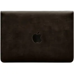 Чохол-конверт BlankNote із клапаном шкіра+фетр для MacBook 16" Темно-коричневий Crazy Horse