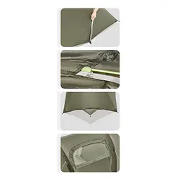Намет Naturehike Opalus UL CNK2450WS036 двомісний темно-зелений - мініатюра 8