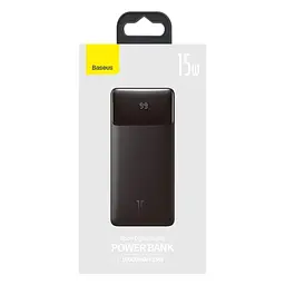 Батарея зовнішня Baseus Bipow Digital Display Power bank 10000mAh (PPDML-I01) чорний - мініатюра 3