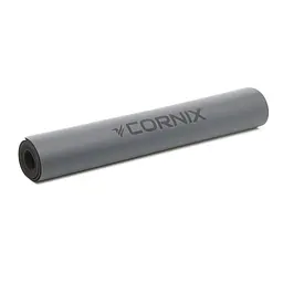 Килимок спортивний Cornix PU 183 x 68 x 0.4 см для йоги та фітнесу XR-0320 Grey - мініатюра 6