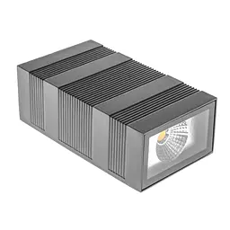 Підсвітка Brille LED фасадна IP65 AL-218/2х3W NW COB BK