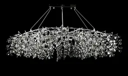 Люстра кришталева Splendid Ray L02/L1200x60/12 (CH), 12 ламп, E14, хром, висота 55-115 см, діаметр 120 см