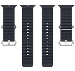 Ремінець силіконовий Primolux Ocean для годинника Apple Watch 42 мм, 44 мм, 45 мм Black - мініатюра 4